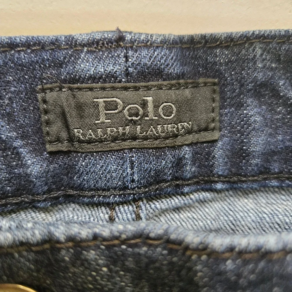 Polo Ralph Lauren Men's Relaxed Fit Denim Jeans Sz 44x30 Dark Wash‎ Cotton Blend